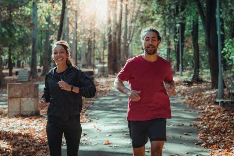 Friends Jogging Outdoors